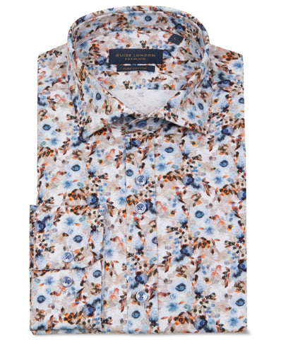 Premium Cotton Men's Floral Pattern Shirt