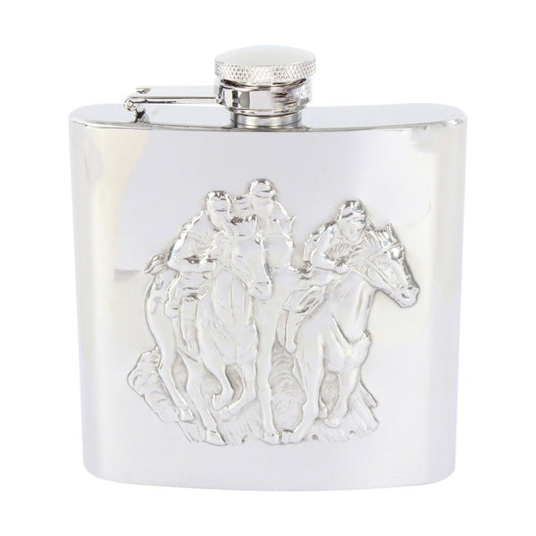 Horse Racing Design Stainless Steel 6oz