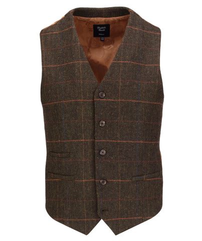Checked Olive Herringbone Tweed Jacket