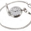 Silver Brush Quartz Full Hunter Pocket Watch