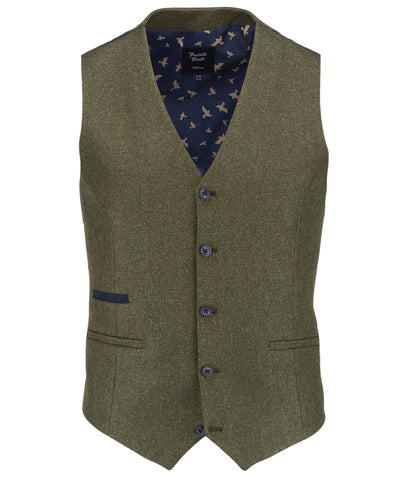 Olive Textured Waistcoat