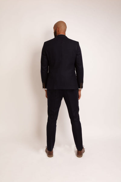 Woven Navy Trousers