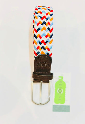 Eco Friendly Stretchy Belts (White/Mullti)