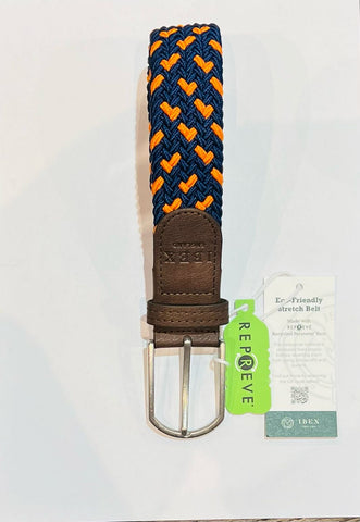 Eco Friendly Stretchy Belts (Navy/Orange)